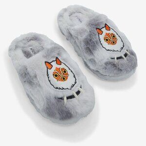 Studio Ghibli Princess Mononoke Mask Fuzzy Slippers Glow in the Dark